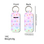 Paw Print Chapstick Holder Neoprene Functional Keychain 3pcs 9