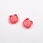 Clear Bear Biscuit Acrylic Beads 12mm Translucent Swirl 50pcs 6