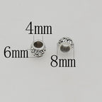 Totem Metal Beads 8mm Tibetan Silver Tone Large Hole 100pcs 6