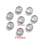 Stainless Steel Round Flat Metal Beads 6/8/10mm Concave 10pcs 6