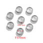 Stainless Steel Round Flat Metal Beads 6/8/10mm Concave 10pcs 6