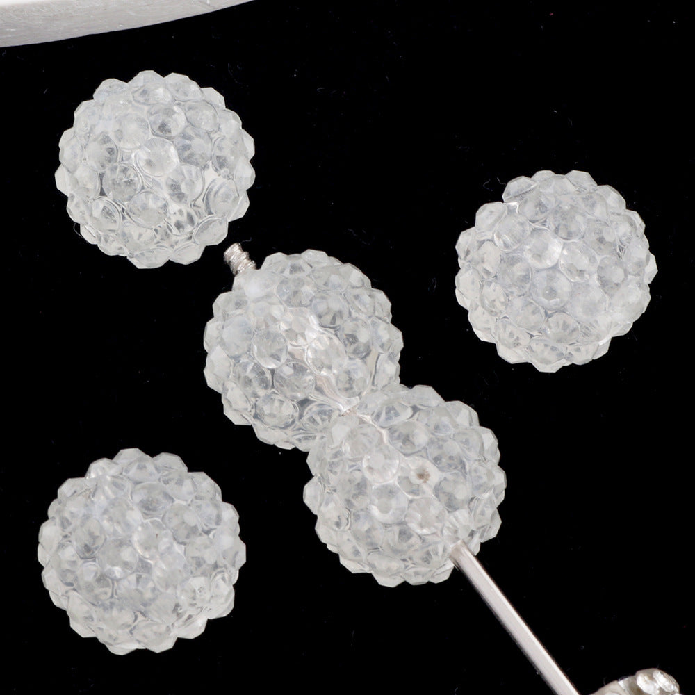 Transparent Glow In The Dark Resin Bubblegum Beads 16mm Textured 20pcs 5