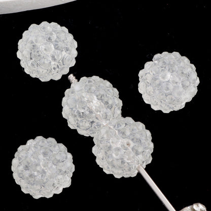 Transparent Glow In The Dark Resin Bubblegum Beads 16mm Textured 20pcs 5
