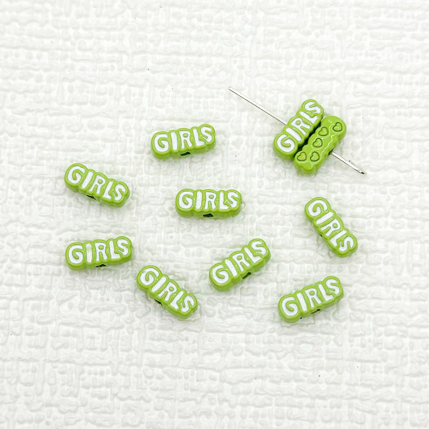 Girl Character Plate Metal Beads 12mm Baking Painted 20pcs 12
