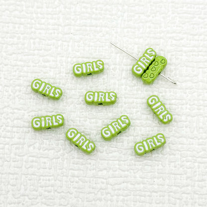 Girl Character Plate Metal Beads 12mm Baking Painted 20pcs 12