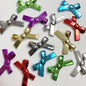 UV Plating Cross Shaped Bow Acrylic Beads 20mm 60pcs 13