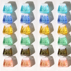 Lampwork Square Glass Beads 18mm Glow In The Dark Japan Fuji Mountain 25pcs