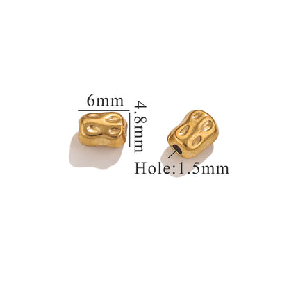 Stainless Steel Baroque Metal Beads Textured Vintage Style 20pcs 21