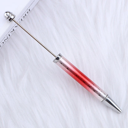 Beadable Ballpoint Pen UV Plating Starry Sky Sequins Gradient Colorful 11