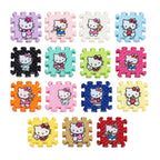 Hello KT Puzzle Acrylic Square Beads 18mm Colorful 10pcs 6