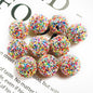 Glitter Bubblegum Beads 16mm Colorful Iridescent Sparkle 1pc 7