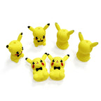 Silicone 3D Focal Beads Pokemon Pikachu Bright Yellow Black Bow Tie 2