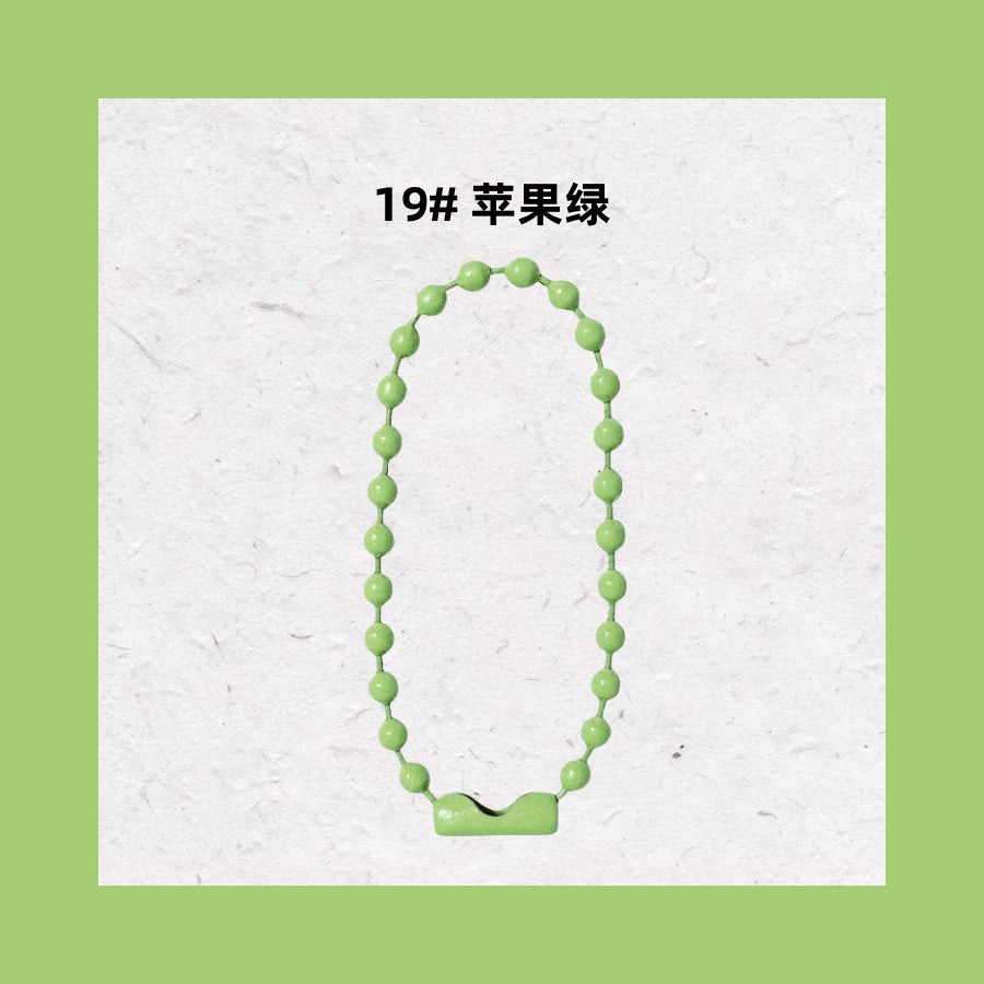 Multi Colored Iron Ball Chain Key Rings 10mm 12mm Length 100pcs 25
