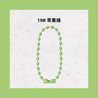 Multi Colored Iron Ball Chain Key Rings 10mm 12mm Length 100pcs 25