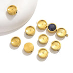Stainless Steel Round Flat Metal Beads 6/8/10mm Concave 10pcs 2