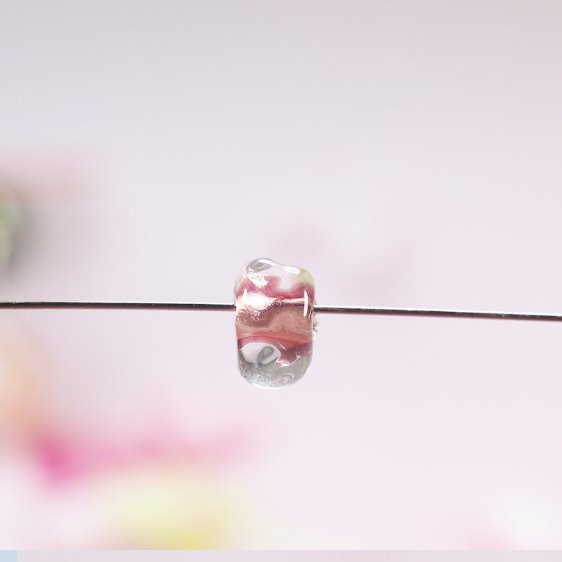 Lampwork Glass Beads Irregular Water Ripple Dyed Core Spacer 16mm 20pcs 13