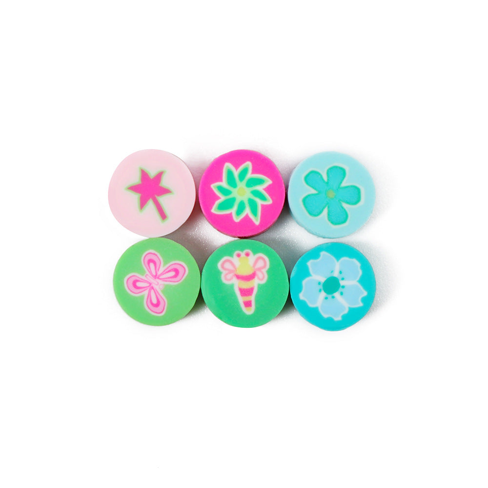 Flower Butterfly Clay Beads 10mm Colorful Polymer 100pcs 5