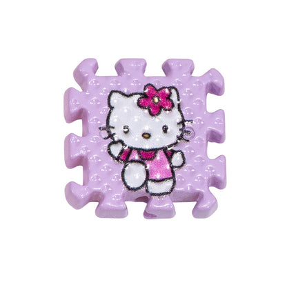 Hello KT Puzzle Acrylic Square Beads 18mm Colorful 10pcs 21