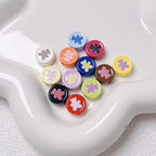 Bear Disc Acrylic Beads 12mm Colorful Mixed 10pcs 2
