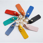 Alien Leather Keychain with Gold Rivet Accent Colorful 2