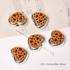 Leopard Pattern Geometric Shape Acrylic Beads Wild Animal Print 10pcs 5