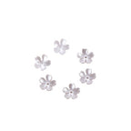 Five-Petal Flower Acrylic Beads 15mm Soft Pearly White 500pcs 5