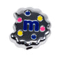 Hand Painted Bitten Cookie Acrylic Beads 22mm Enamel Glossy 10pcs 46