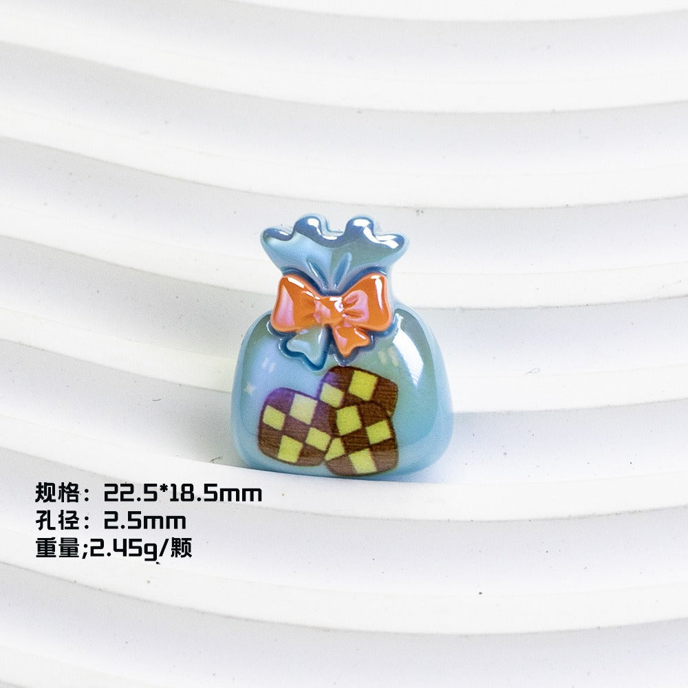 Glossy Fast Food Resin Beads Playful Miniature Set 10pcs 11