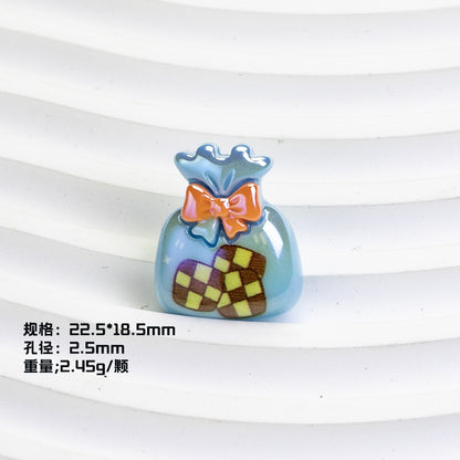 Glossy Fast Food Resin Beads Playful Miniature Set 10pcs 11