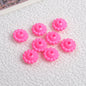 Acrylic Flower Spacer Beads 9mm Baking Painted 100pcs 16