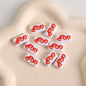 Rectangular Acrylic Beads 19mm Glossy Love Slogan Printed 20pcs 3
