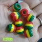 Striped Resin Beads 12mm Large Hole Multicolor Chunky 100pcs 18