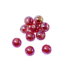 Glitter Fireworks Resin Beads 16mm Round Multicolor 10pcs 5