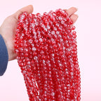 Crackle Round Glass Beads 8mm Gradient Dual Color Translucent 100pcs 10