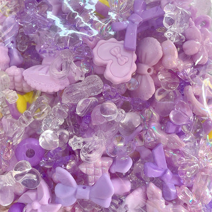 Multicolor Mixed Shape Acrylic Beads Vibrant Pastel Colors 4
