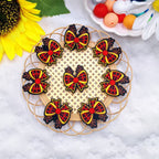 Silicone Focal Beads Christmas Deer Bow Plaid Pattern 20pcs 4