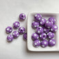 Bright Polka Dot Resin Beads 12mm Glossy Multicolor 20pcs 13