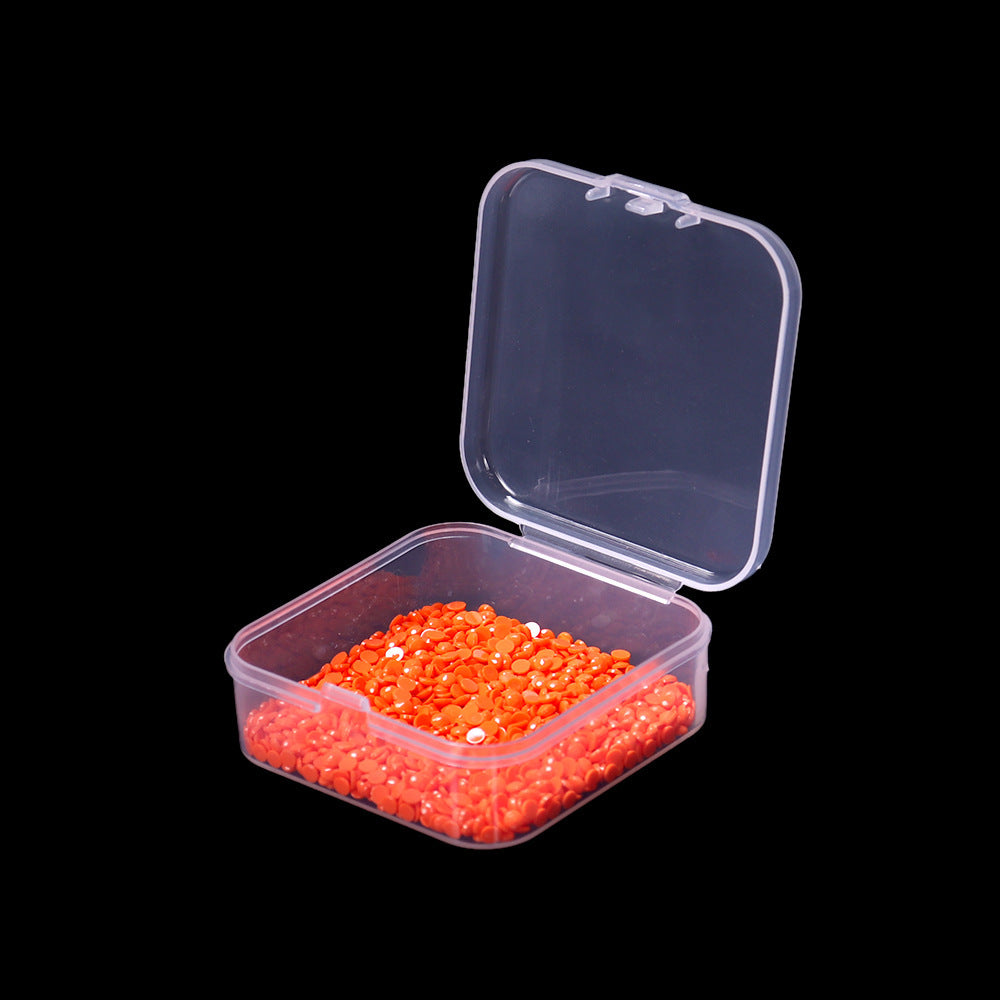 Colorful Clear Square Plastic Bead Storage Boxes 5.5x5.5x2cm 10pcs 4