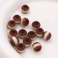 Large Hole Gradient Striped Round Acrylic Beads 10mm 20pcs 6