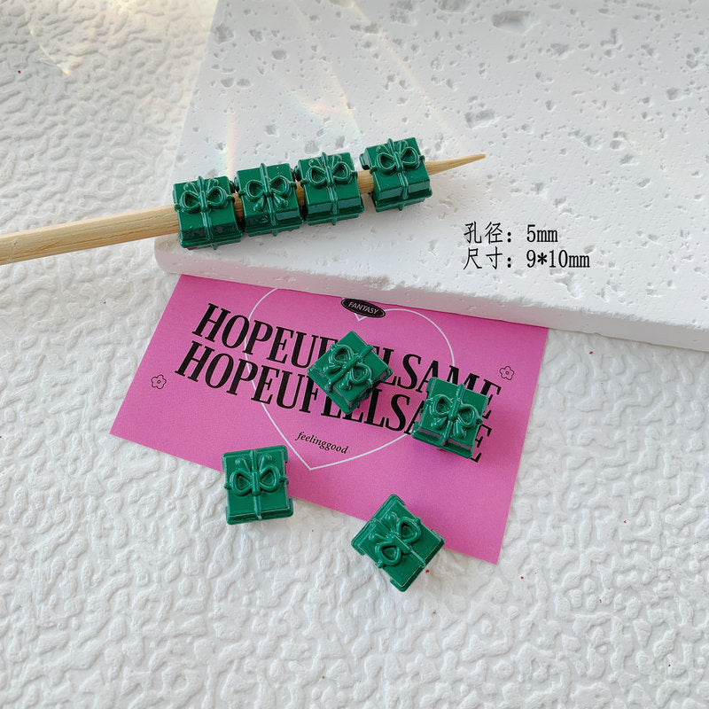 Christmas Series Metal Beads Baking Painted Alloy 20pcs 7