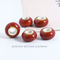 Ceramic Spacer Beads 15mm Fambe Glaze Large Hole 20pcs 6