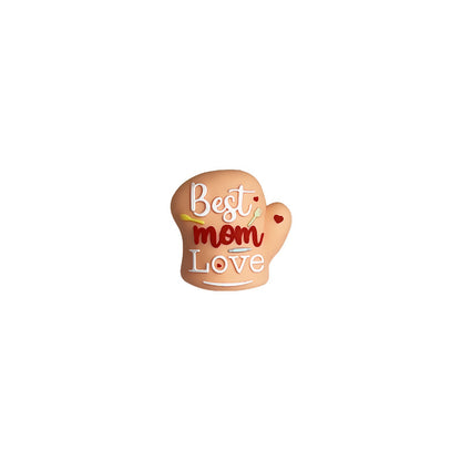 Silicone 3D Focal Beads Mother Day Gloves Best mom Love Inscribed 20pcs 9