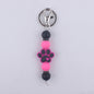 Cartoon Dog Claw Silicone Beaded Keychain with Paw Print Charm 11