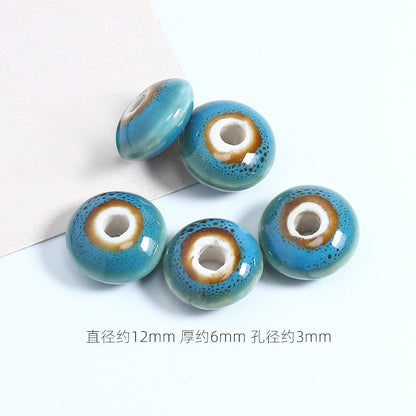 Ceramic UFO Spacer Beads 12mm Vintage Fambe Blaze 40pcs 9