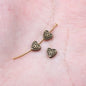 Heart Flat Metal Beads 5mm Geometric Pattern Zinc Alloy 80pcs 2