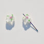 Lampwork Glass Beads Five Petal Flower Handmade Vintage 16mm 10pcs 8