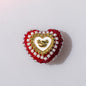 Heart Bear Rhinestone Acrylic Focal Beads 27.5x24.6mm 10pcs 7