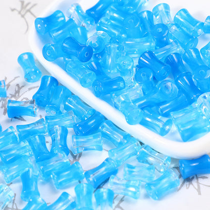 Vintage Gradient Ramp Acrylic Tube Beads 7x12mm Jewel Tone 10pcs 7