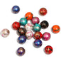 Plating Round Acrylic Beads 16mm Gilded Stamping Ethnic Style 50pcs 5