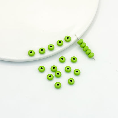 Alloy Spacer Beads 6mm Colorful Baking Painted 50pcs 13